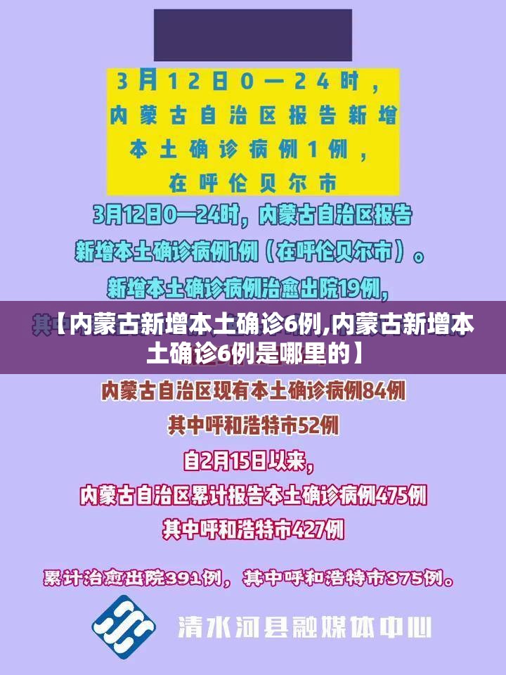 【内蒙古新增本土确诊6例,内蒙古新增本土确诊6例是哪里的】 【内蒙古新增本土确诊6例,内蒙古新增本土确诊6例是哪里的】