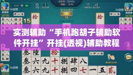实测辅助“手机跑胡子辅助软件开挂”开挂(透视)辅助教程