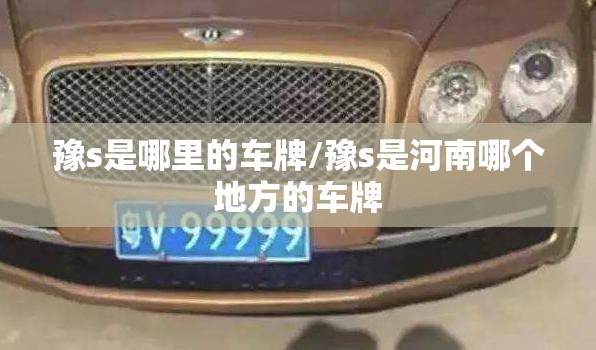 豫s是哪里的车牌/豫s是河南哪个地方的车牌