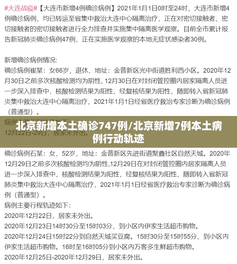 北京新增本土确诊747例/北京新增7例本土病例行动轨迹 北京新增本土确诊747例/北京新增7例本土病例行动轨迹