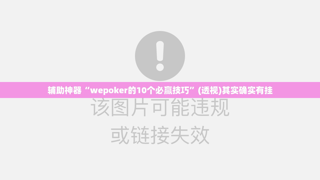 辅助神器“wepoker的10个必赢技巧”(透视)其实确实有挂
