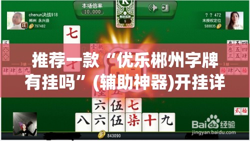 推荐一款“优乐郴州字牌有挂吗”(辅助神器)开挂详细教程