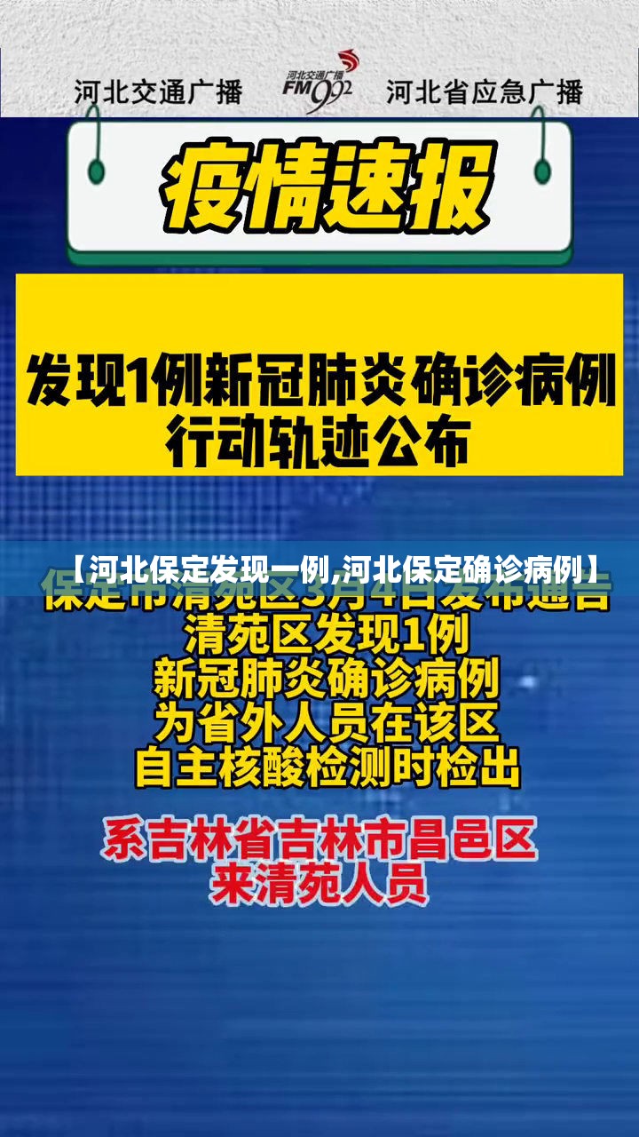 【河北保定发现一例,河北保定确诊病例】