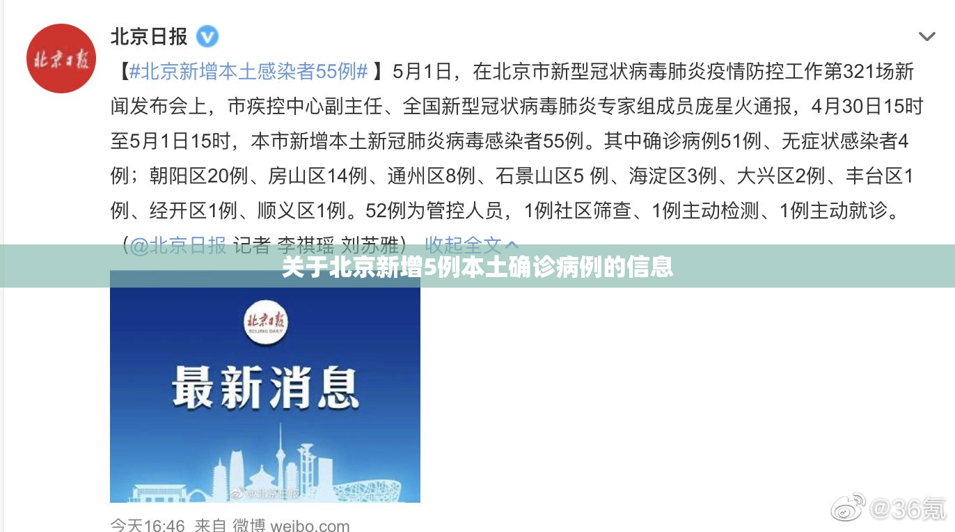 关于北京新增5例本土确诊病例的信息