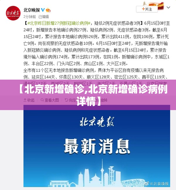 【北京新增确诊,北京新增确诊病例详情】