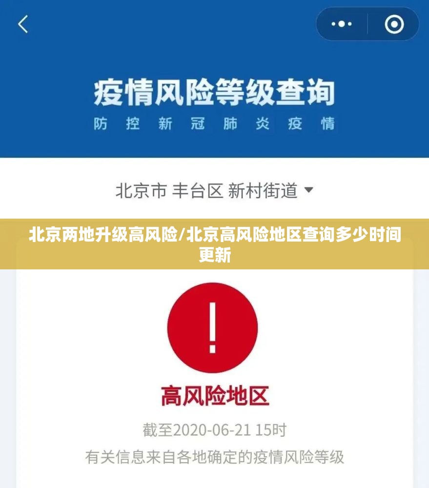 北京两地升级高风险/北京高风险地区查询多少时间更新