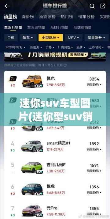 迷你suv车型图片(迷你型suv销量排行榜前十名) 迷你suv车型图片(迷你型suv销量排行榜前十名)