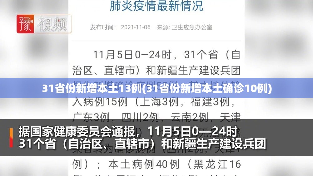 31省份新增本土13例(31省份新增本土确诊10例)