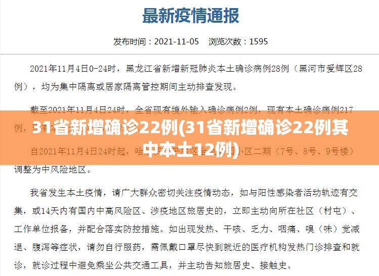 31省新增确诊22例(31省新增确诊22例其中本土12例) 31省新增确诊22例(31省新增确诊22例其中本土12例)