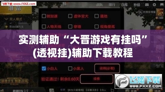 实测辅助“大晋游戏有挂吗”(透视挂)辅助下载教程