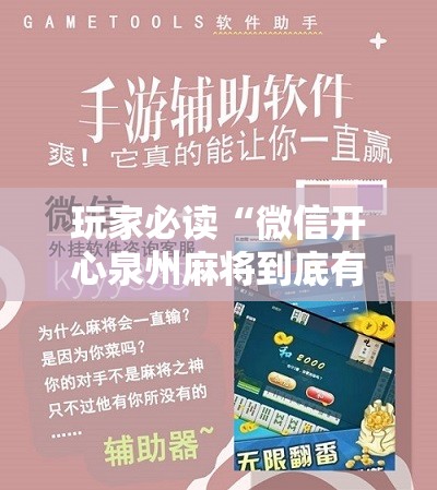 玩家必读“微信开心泉州麻将到底有没有挂”开挂辅助脚本+详细开挂安装教程