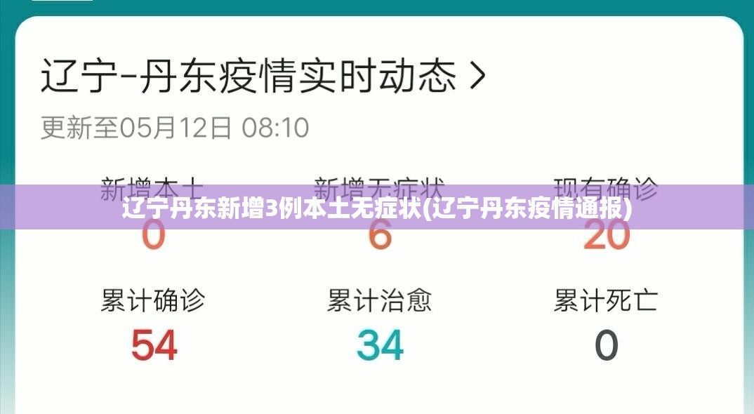 辽宁丹东新增3例本土无症状(辽宁丹东疫情通报) 辽宁丹东新增3例本土无症状(辽宁丹东疫情通报)