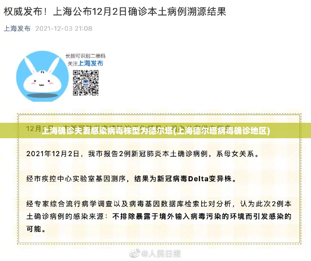 上海确诊夫妻感染病毒株型为德尔塔(上海德尔塔病毒确诊地区) 上海确诊夫妻感染病毒株型为德尔塔(上海德尔塔病毒确诊地区)