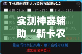 实测神器辅助“新卡农大厅透视挂”(透视挂)辅助下载教程