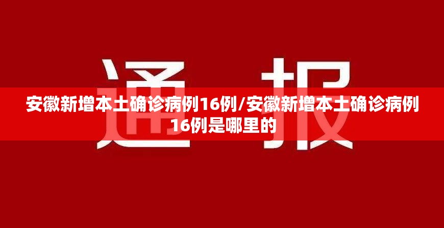 安徽新增本土确诊病例16例/安徽新增本土确诊病例16例是哪里的 安徽新增本土确诊病例16例/安徽新增本土确诊病例16例是哪里的