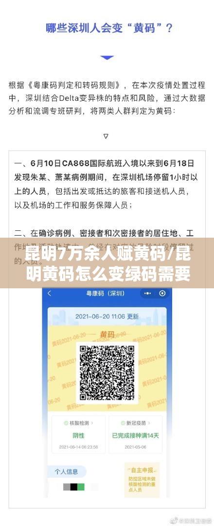 昆明7万余人赋黄码/昆明黄码怎么变绿码需要几天 昆明7万余人赋黄码/昆明黄码怎么变绿码需要几天
