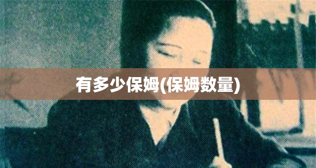 有多少保姆(保姆数量) 有多少保姆(保姆数量)