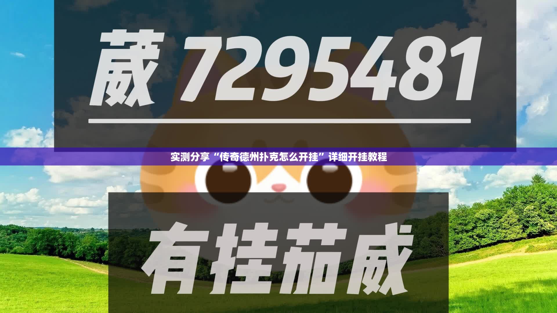 实测分享“传奇德州扑克怎么开挂”详细开挂教程