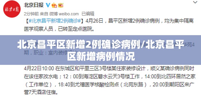 北京昌平区新增2例确诊病例/北京昌平区新增病例情况 北京昌平区新增2例确诊病例/北京昌平区新增病例情况