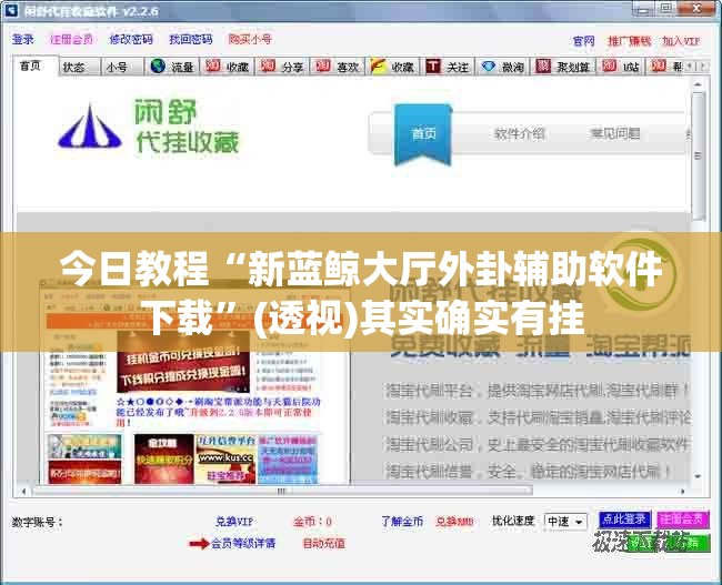 今日教程“新蓝鲸大厅外卦辅助软件下载”(透视)其实确实有挂
