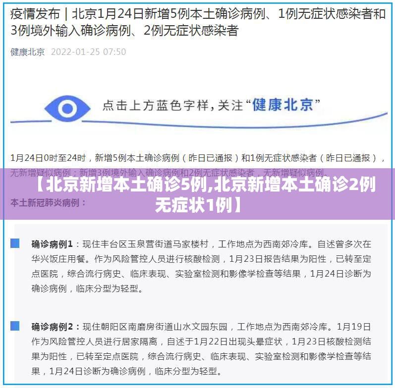 【北京新增本土确诊5例,北京新增本土确诊2例无症状1例】 【北京新增本土确诊5例,北京新增本土确诊2例无症状1例】