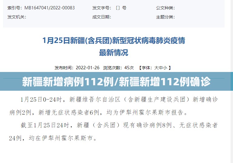 新疆新增病例112例/新疆新增112例确诊 新疆新增病例112例/新疆新增112例确诊