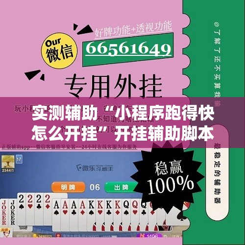 实测辅助“小程序跑得快怎么开挂	”开挂辅助脚本+详细开挂安装教程