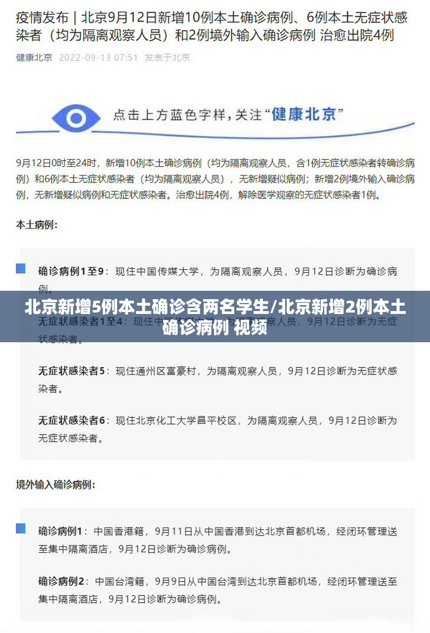 北京新增5例本土确诊含两名学生/北京新增2例本土确诊病例 视频 北京新增5例本土确诊含两名学生/北京新增2例本土确诊病例 视频