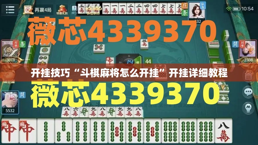 开挂技巧“斗棋麻将怎么开挂”开挂详细教程