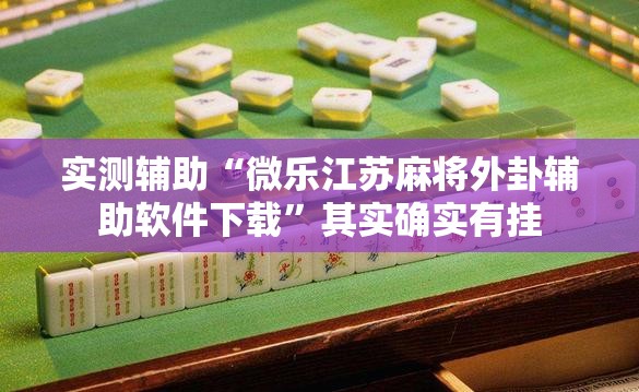 实测辅助“微乐江苏麻将外卦辅助软件下载”其实确实有挂