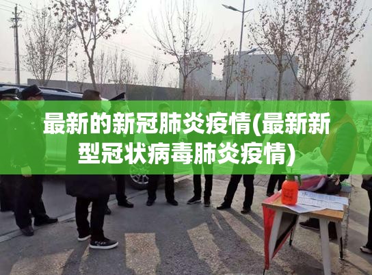 最新的新冠肺炎疫情(最新新型冠状病毒肺炎疫情) 最新的新冠肺炎疫情(最新新型冠状病毒肺炎疫情)