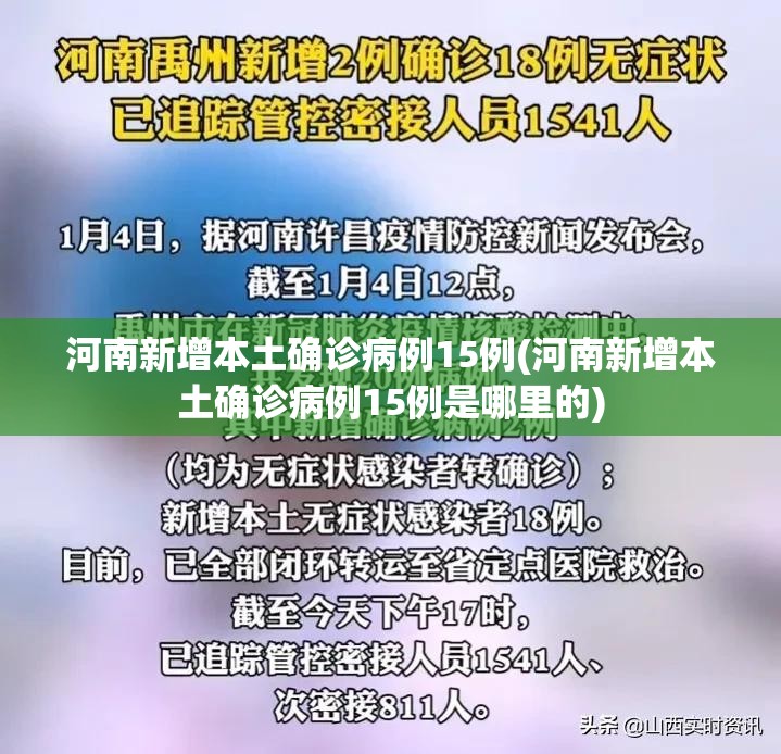 河南新增本土确诊病例15例(河南新增本土确诊病例15例是哪里的) 河南新增本土确诊病例15例(河南新增本土确诊病例15例是哪里的)