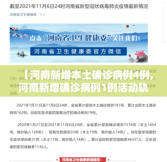 【河南新增本土确诊病例4例,河南新增确诊病例1例活动轨迹】 【河南新增本土确诊病例4例,河南新增确诊病例1例活动轨迹】