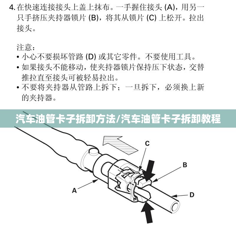 汽车油管卡子拆卸方法/汽车油管卡子拆卸教程 汽车油管卡子拆卸方法/汽车油管卡子拆卸教程