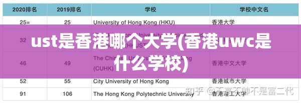 ust是香港哪个大学(香港uwc是什么学校) ust是香港哪个大学(香港uwc是什么学校)