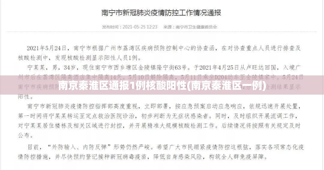 南京秦淮区通报1例核酸阳性(南京秦淮区一例) 南京秦淮区通报1例核酸阳性(南京秦淮区一例)