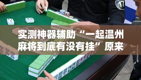 实测神器辅助“一起温州麻将到底有没有挂	”原来可以开挂