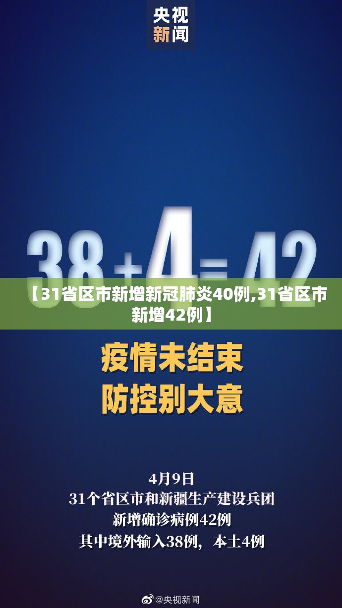【31省区市新增新冠肺炎40例,31省区市新增42例】 【31省区市新增新冠肺炎40例,31省区市新增42例】