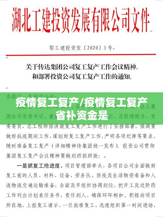 疫情复工复产/疫情复工复产省补资金是 疫情复工复产/疫情复工复产省补资金是