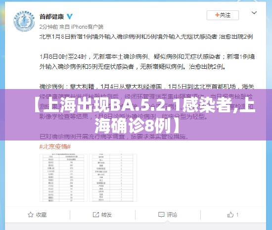【上海出现BA.5.2.1感染者,上海确诊8例】