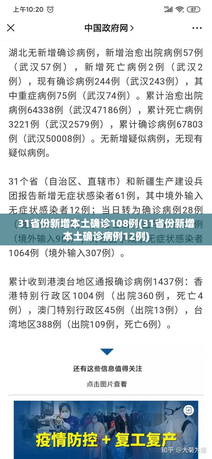 31省份新增本土确诊108例(31省份新增本土确诊病例12例) 31省份新增本土确诊108例(31省份新增本土确诊病例12例)