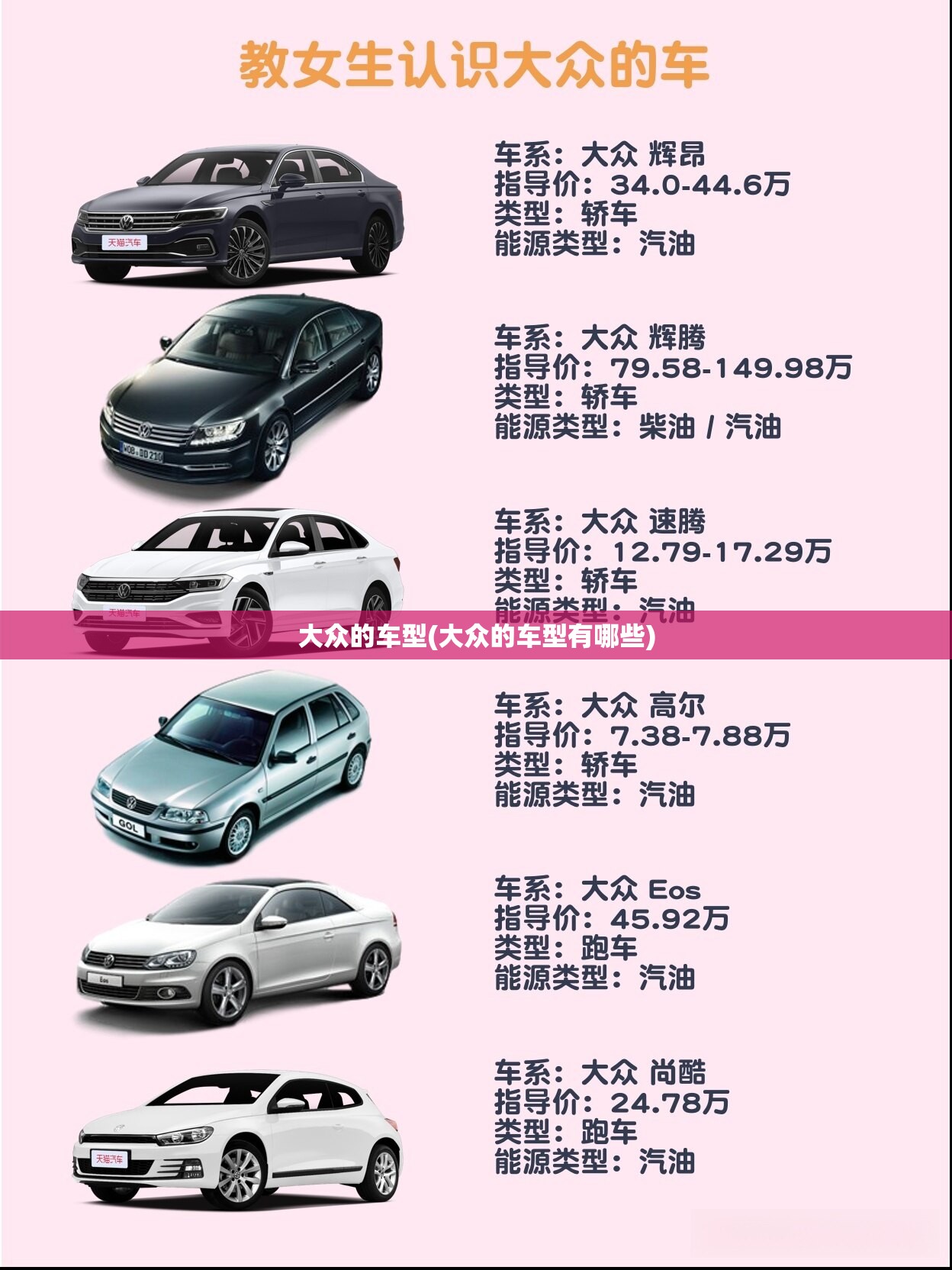 大众的车型(大众的车型有哪些) 大众的车型(大众的车型有哪些)