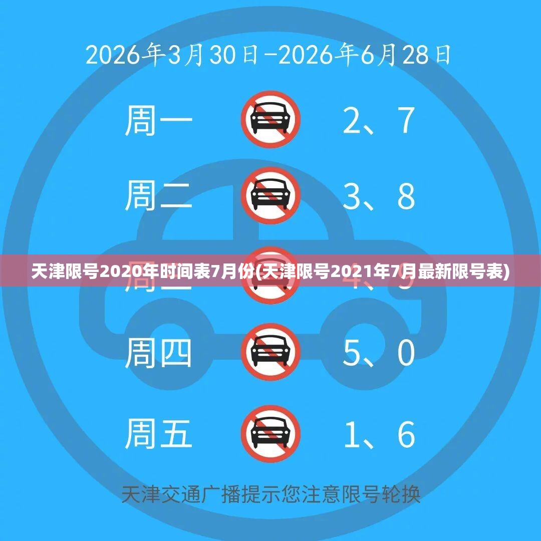 天津限号2020年时间表7月份(天津限号2021年7月最新限号表) 天津限号2020年时间表7月份(天津限号2021年7月最新限号表)