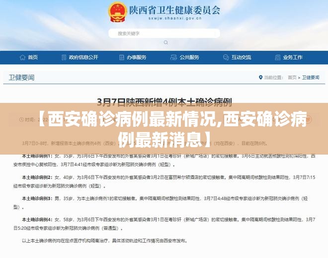 【西安确诊病例最新情况,西安确诊病例最新消息】