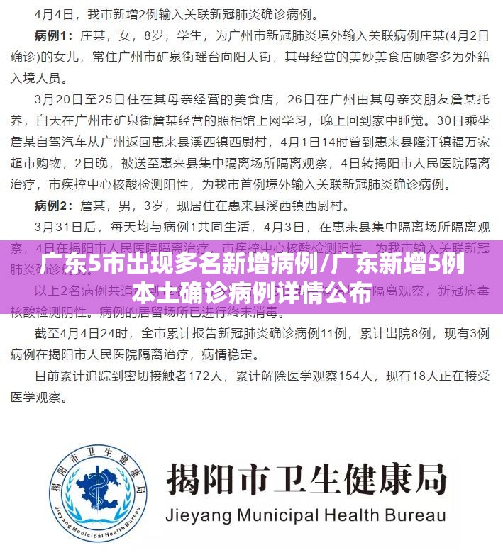 广东5市出现多名新增病例/广东新增5例本土确诊病例详情公布 广东5市出现多名新增病例/广东新增5例本土确诊病例详情公布