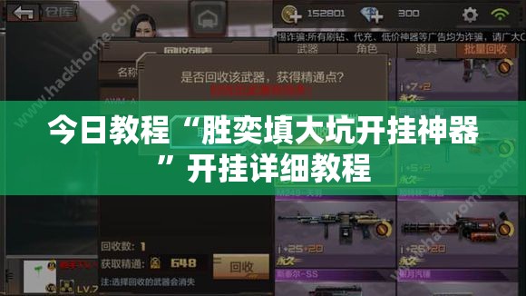今日教程“胜奕填大坑开挂神器”开挂详细教程
