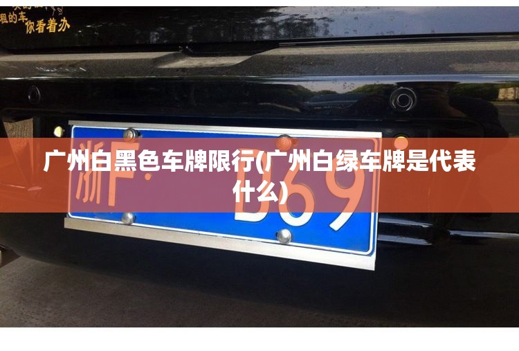 广州白黑色车牌限行(广州白绿车牌是代表什么)