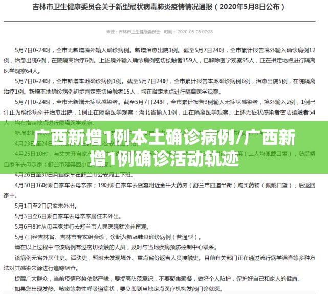 广西新增1例本土确诊病例/广西新增1例确诊活动轨迹 广西新增1例本土确诊病例/广西新增1例确诊活动轨迹