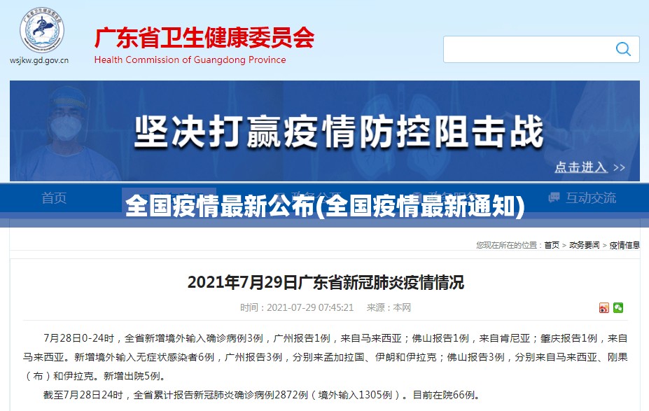 全国疫情最新公布(全国疫情最新通知) 全国疫情最新公布(全国疫情最新通知)