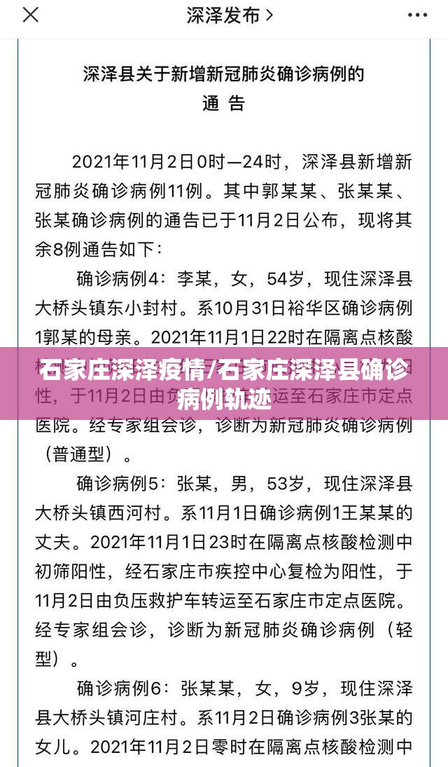 石家庄深泽疫情/石家庄深泽县确诊病例轨迹 石家庄深泽疫情/石家庄深泽县确诊病例轨迹